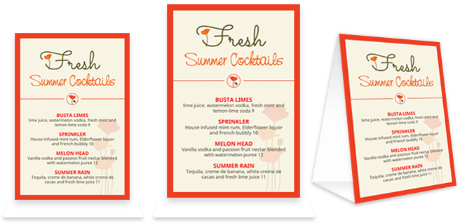 5x7 table tent template