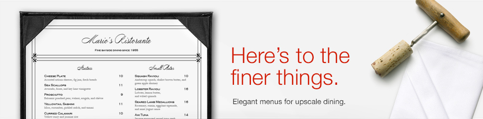 fine dining restaurant menu template