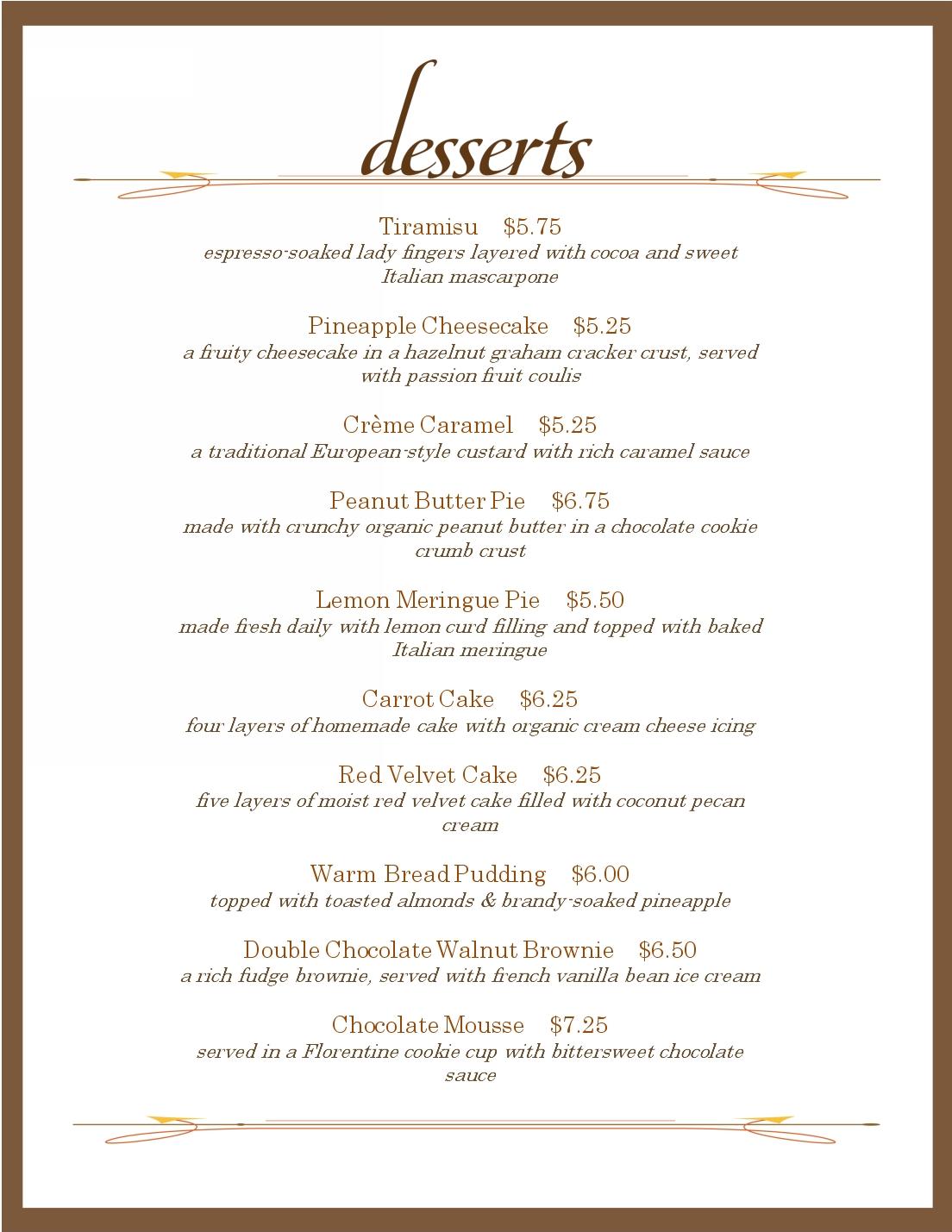 Italian Desserts Menu MustHaveMenus