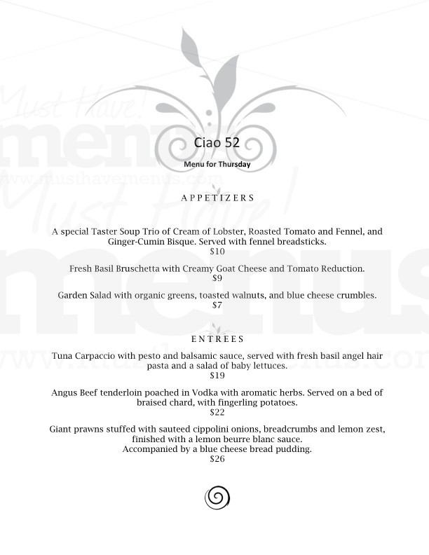 Simple Daily Menu | page 1