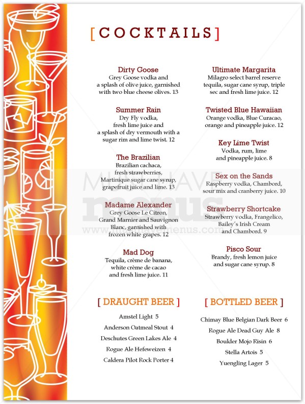 Fun Cocktail Menu | page 1