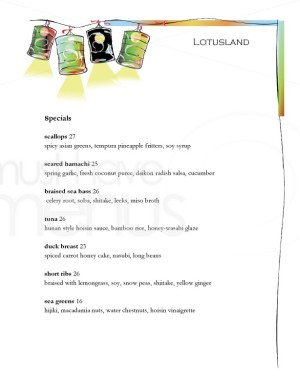 Asian Spotlight Menu
