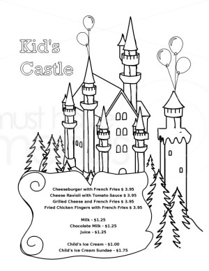 Castle Coloring Menu