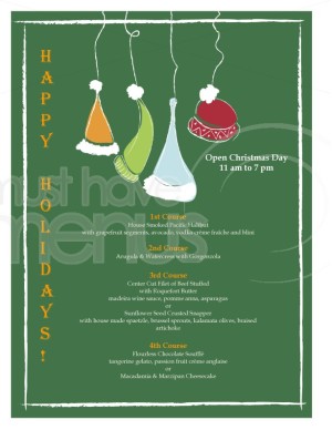 Winter Hat Christmas Menu