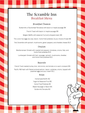 breakfast menu template