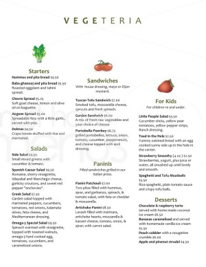 Vegetarian Menu Template