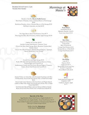 Breakfast Menu Long