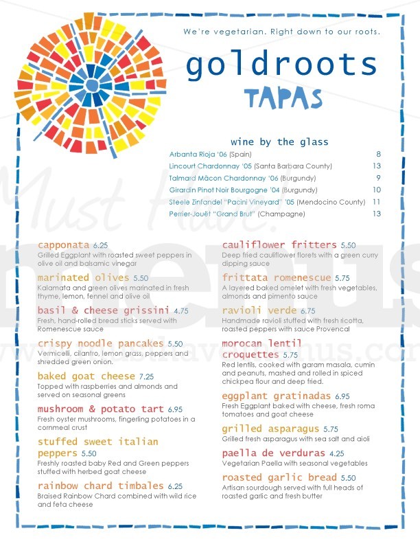 Spanish Restaurant Menu | page 1