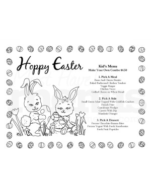 Kid's Easter Bunnies Menu