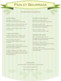 Boulangerie French Menu