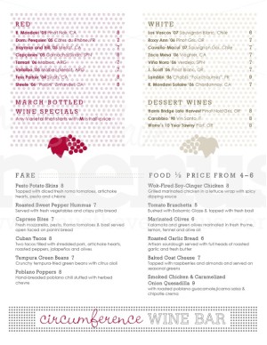 Dotted Grape Wine Bar Menu