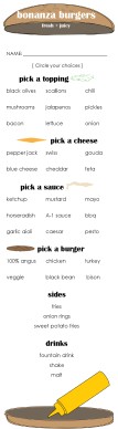 View Build A Burger Menu
