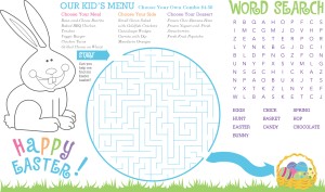easter menu template