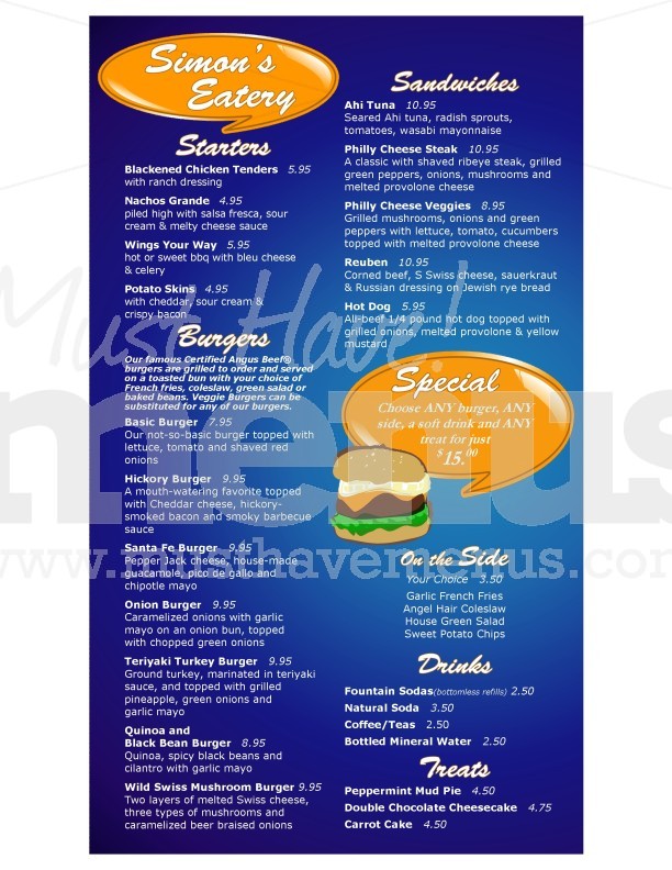 Blue Burger Menu Long | page 1