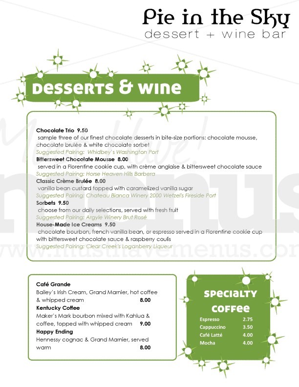 Green Casual Dessert Menu | page 1