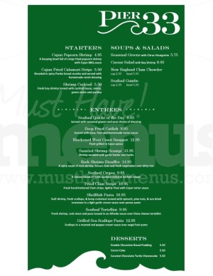 Fish House Restaurant Menu Long