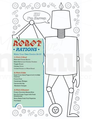 Robot Kids Menu Long