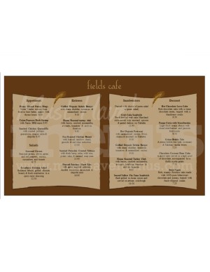 Cafe Bistro Menu Long