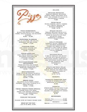 Italy Watermark Pizza List Long