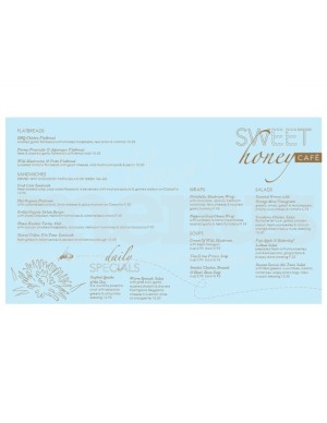 Honeybee Cafe Menu Long