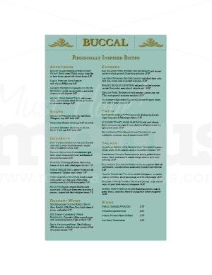 Italian Cafe Menu Long
