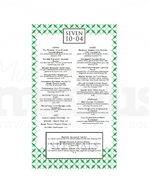 American Cafe Menu Long