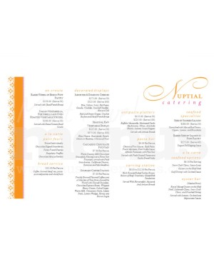 Catered Wedding Lunch Menu