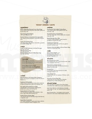Country Cafe Menu Long