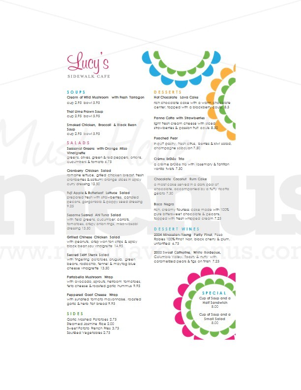 Archive Sidewalk Cafe Menu Long | page 1