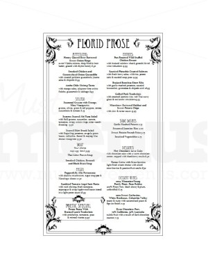 Library Cafe Menu Long