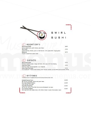 Japanese Cuisine Menu