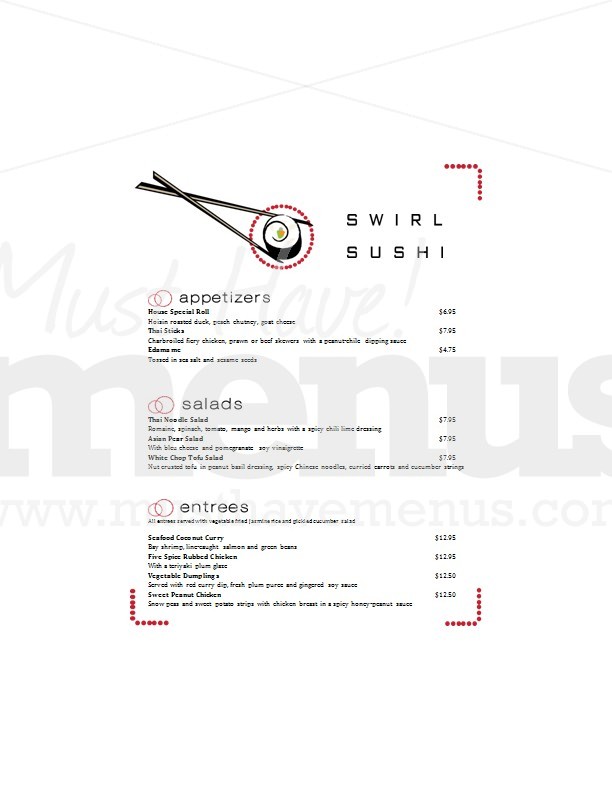 Japanese Cuisine Menu | page 1
