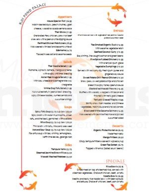 Japanese Fish Menu Long