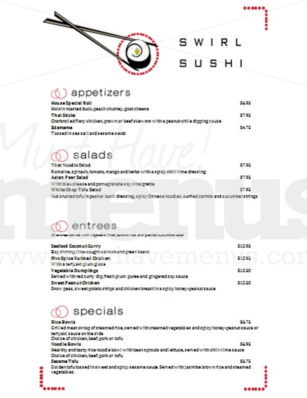 Japanese Cuisine Menu Long | page 1