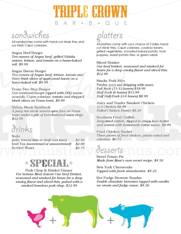 Triple Barbeque Menu | page 1