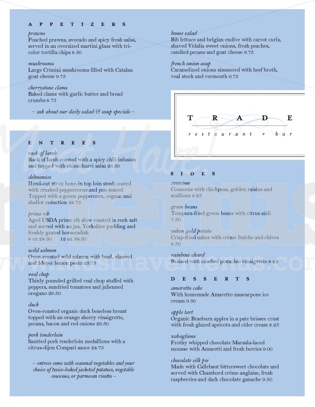 Label Fine Dining Menu | page 1