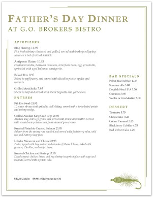 Fishing Father's Day Menu