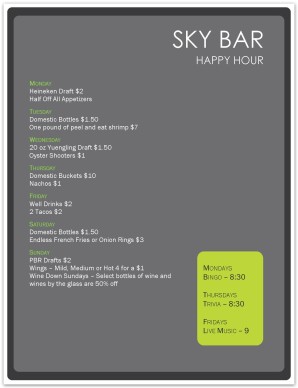  Economy Menu
