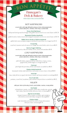 deli menu templates
