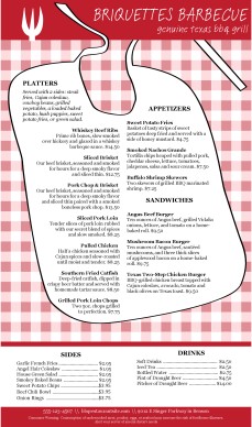 barbecue menu template
