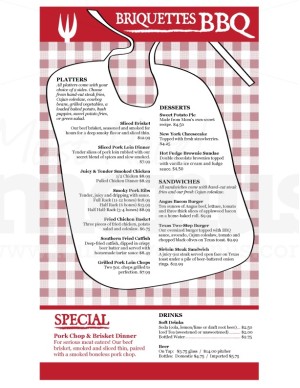 Bib Barbeque Menu Long