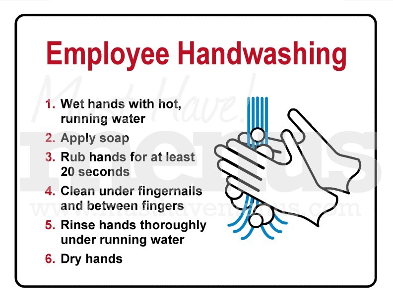 Kitchen Handwashing Procedure Sign | page 1