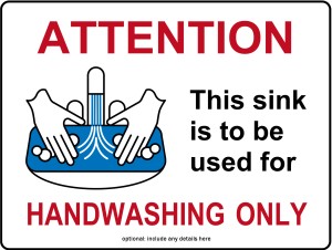 Hand Washing Sink Only Kitchen Sign Design Templates By