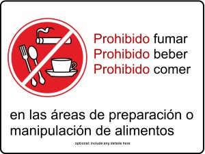 food preparation kitchen sign in spanish design templates by