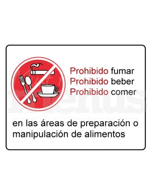Food Preparation Kitchen Sign in Spanish