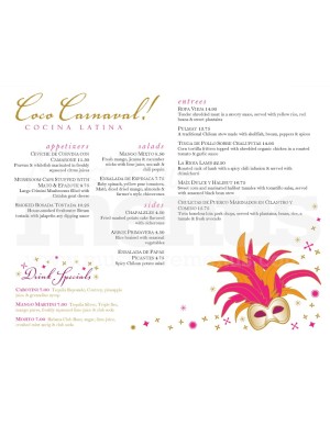 Carnival Latin Menu