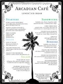 Beach Cafe Menu