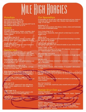Hoagie Deli Menu