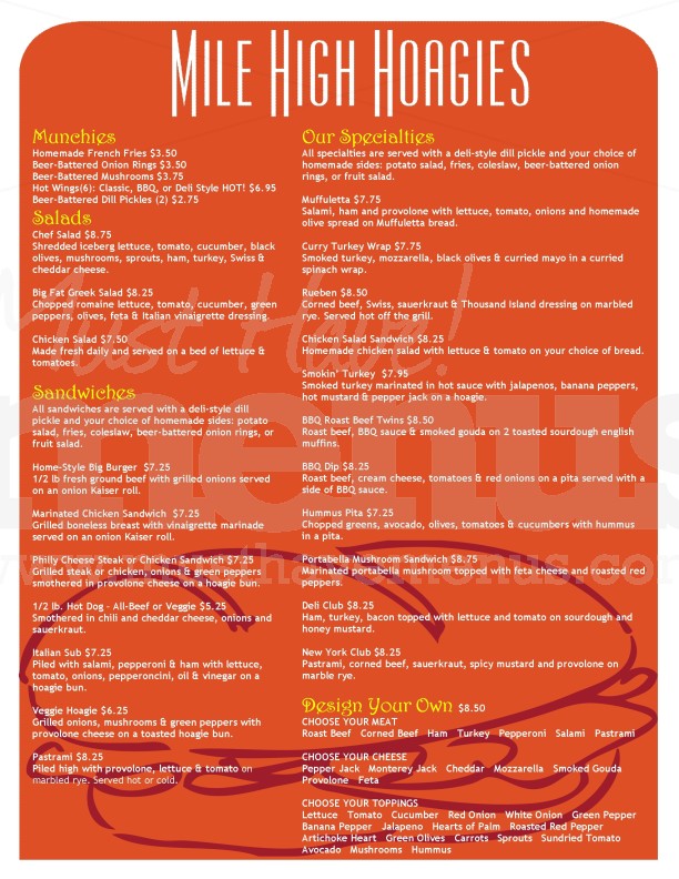 Hoagie Deli Menu | page 1