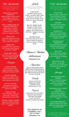 deli menu template